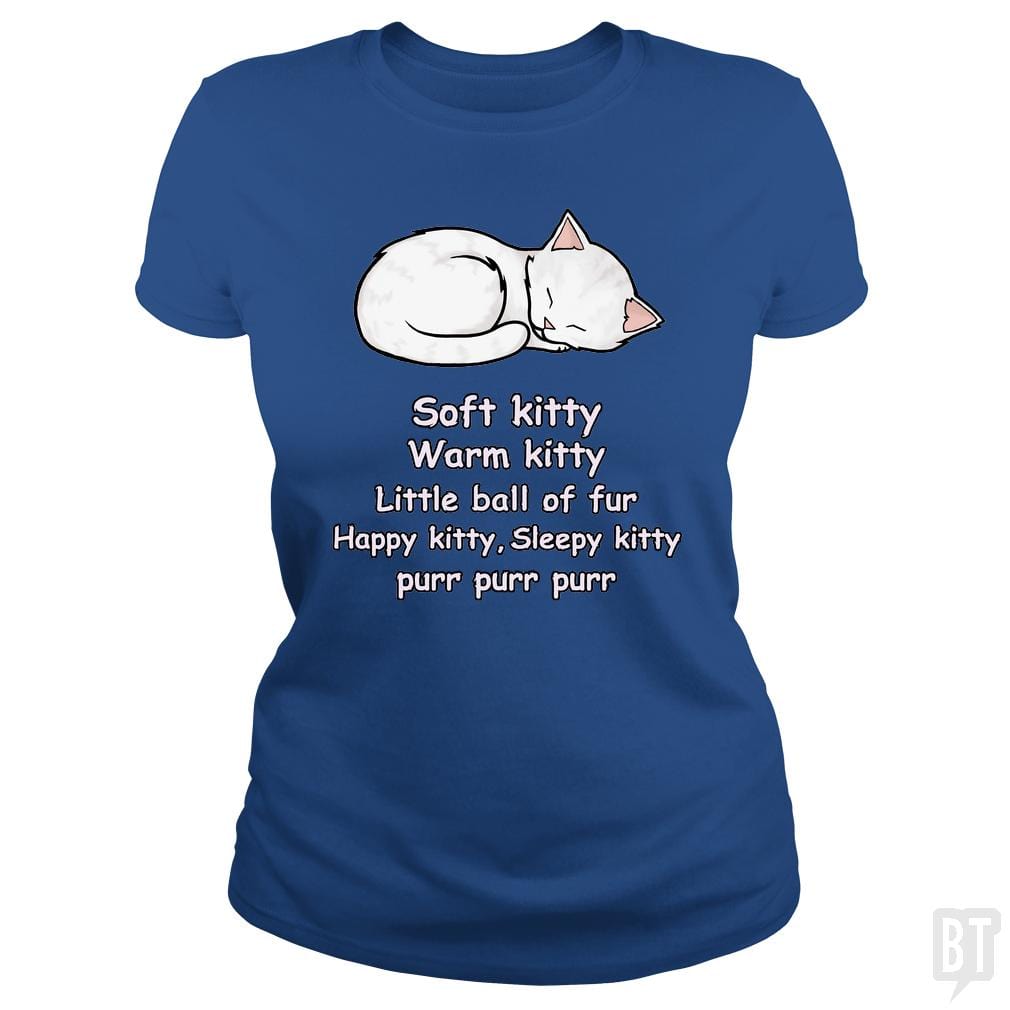 SunFrog-Busted Cattoc C Classic Ladies Tee / Royal Blue / S Soft Kitty