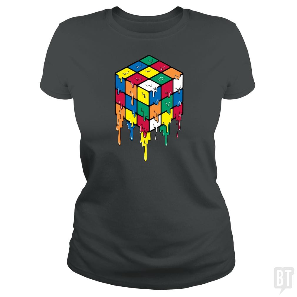 SunFrog-Busted Coffee Man Classic Ladies Tee / Dark Heather / S Cube