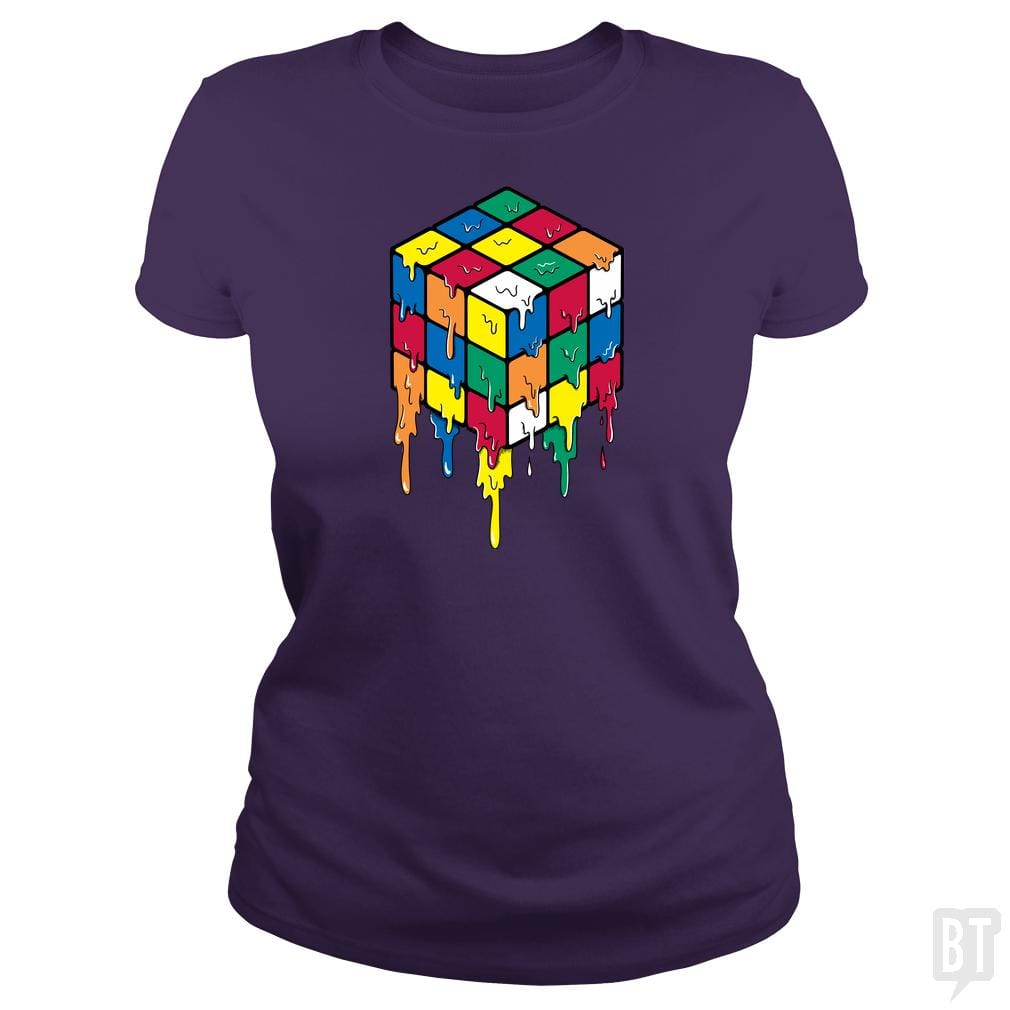 SunFrog-Busted Coffee Man Classic Ladies Tee / Purple / S Cube