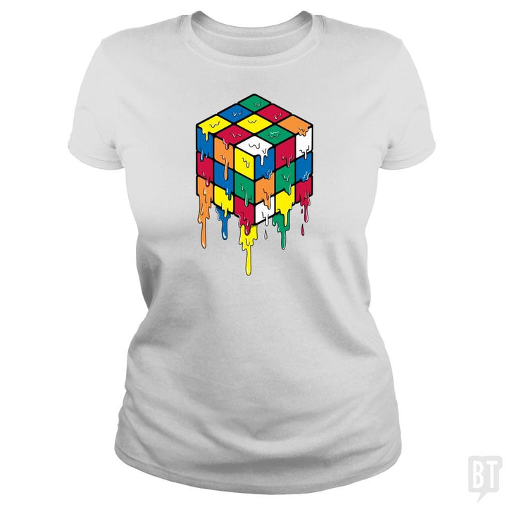 SunFrog-Busted Coffee Man Classic Ladies Tee / White / S Cube