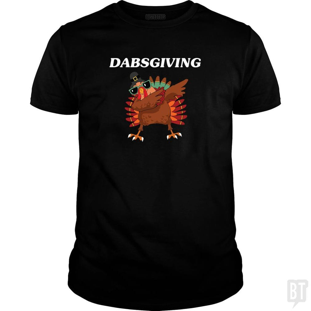 SunFrog-Busted CT486 Classic Guys / Unisex Tee / Black / S Dabsgiving Dabbing Turkey Funny Thanksgiving