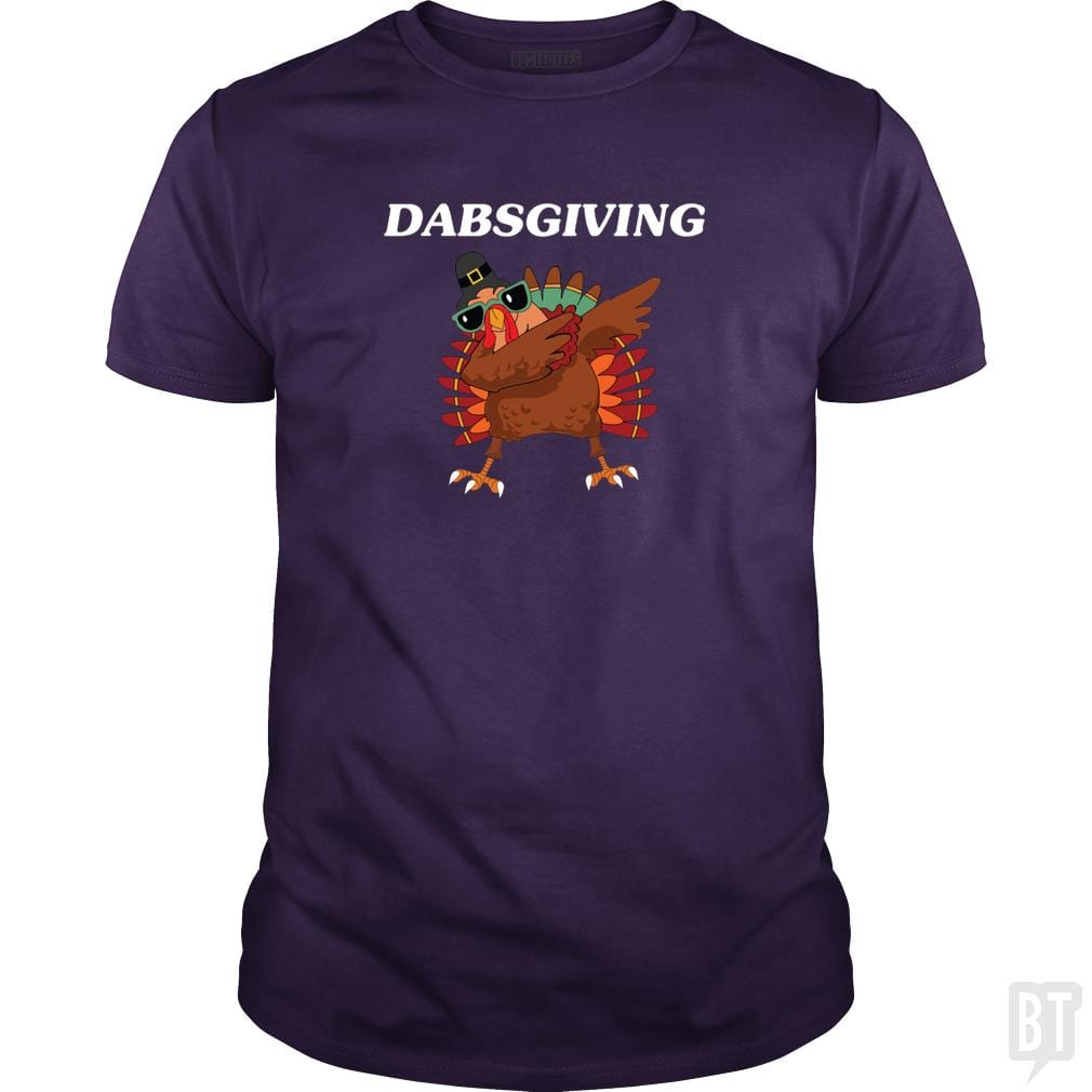SunFrog-Busted CT486 Classic Guys / Unisex Tee / Purple / S Dabsgiving Dabbing Turkey Funny Thanksgiving