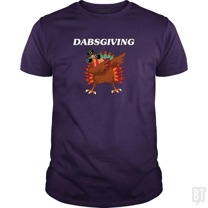 SunFrog-Busted CT486 Classic Guys / Unisex Tee / Purple / S Dabsgiving Dabbing Turkey Funny Thanksgiving