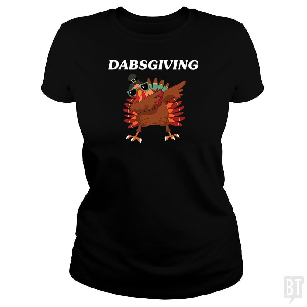 SunFrog-Busted CT486 Classic Ladies Tee / Black / S Dabsgiving Dabbing Turkey Funny Thanksgiving
