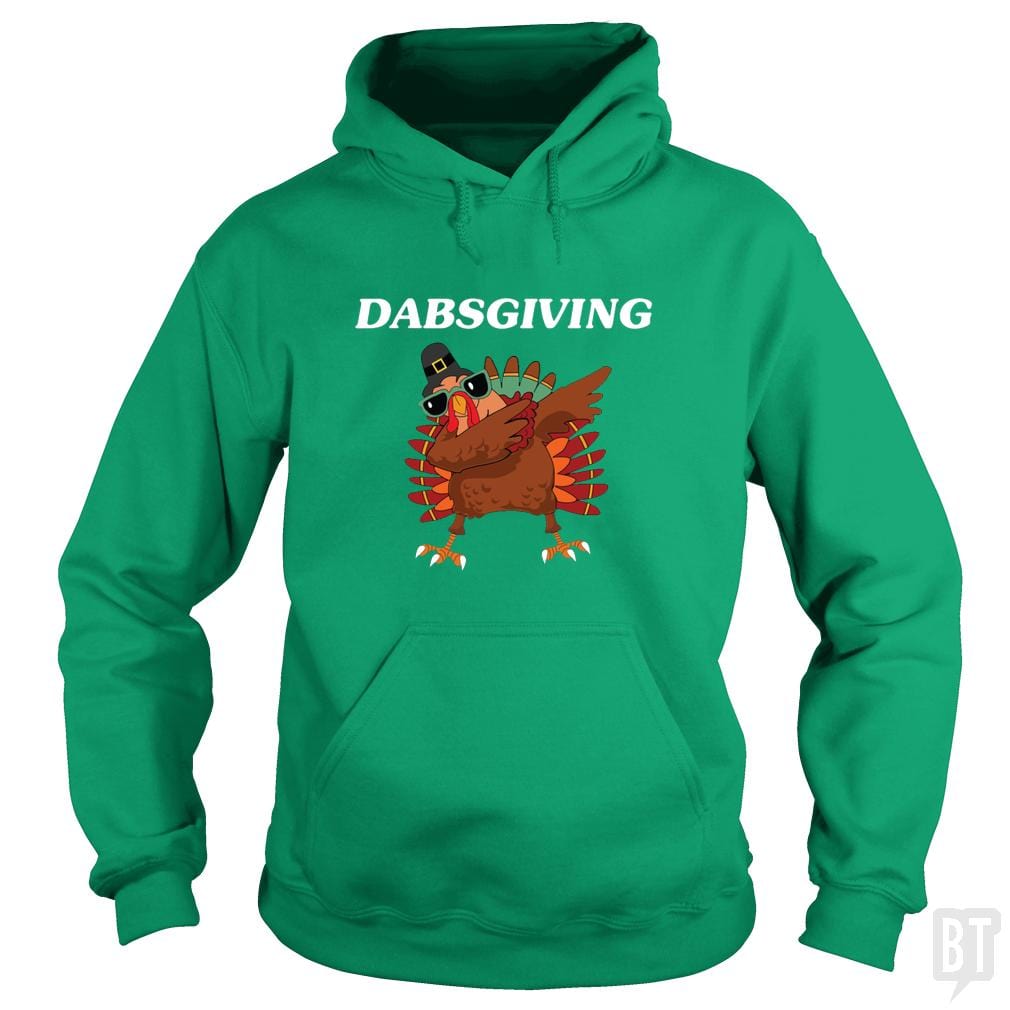 SunFrog-Busted CT486 Hoodie / Irish Green / S Dabsgiving Dabbing Turkey Funny Thanksgiving