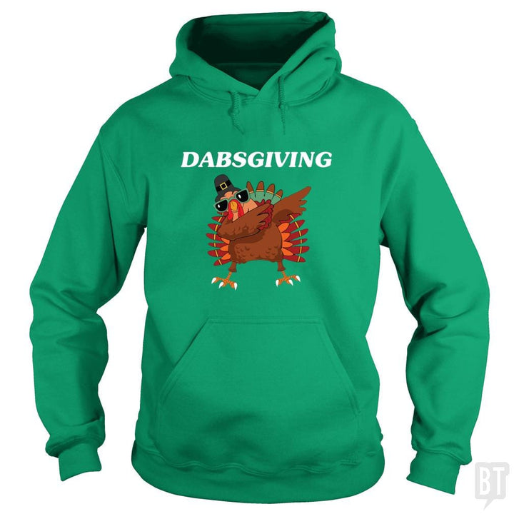 SunFrog-Busted CT486 Hoodie / Irish Green / S Dabsgiving Dabbing Turkey Funny Thanksgiving