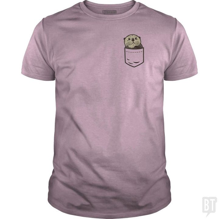 SunFrog-Busted CT486 Classic Guys / Unisex Tee / Light Pink / S Sea Otter Pocket Animal Shirt Otter Lover Christma