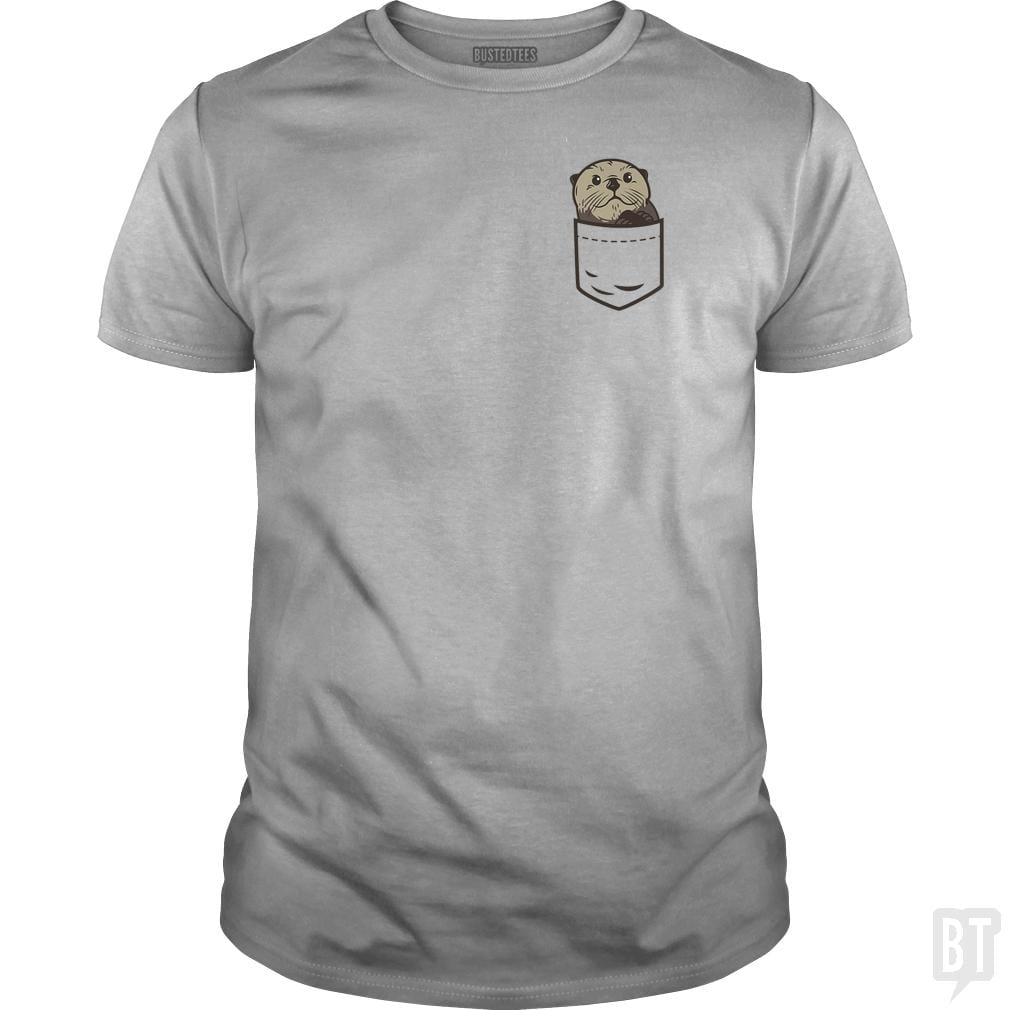 SunFrog-Busted CT486 Classic Guys / Unisex Tee / Sport Grey / S Sea Otter Pocket Animal Shirt Otter Lover Christma