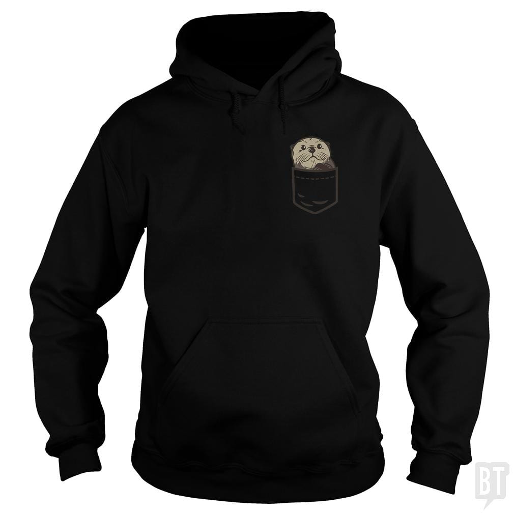 SunFrog-Busted CT486 Hoodie / Black / S Sea Otter Pocket Animal Shirt Otter Lover Christma