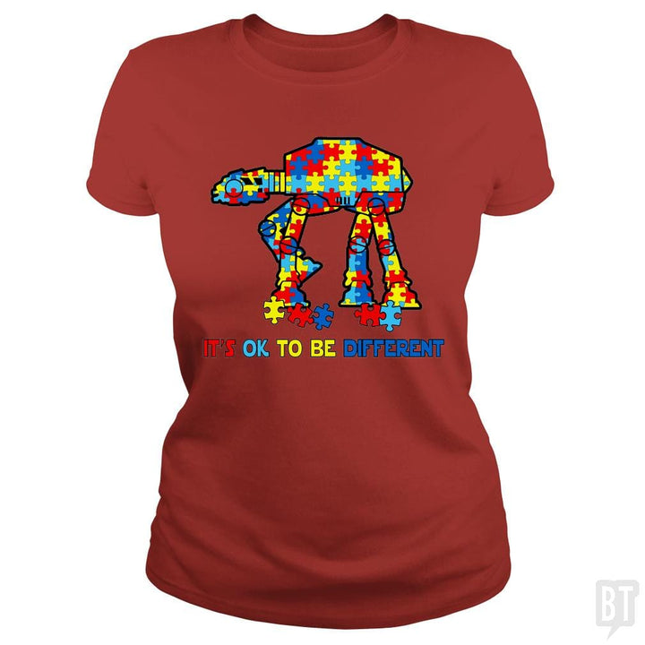 SunFrog-Busted cutetotoro2203 Classic Ladies Tee / Red / S AT-AT Autism