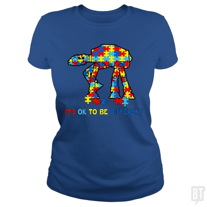 SunFrog-Busted cutetotoro2203 Classic Ladies Tee / Royal Blue / S AT-AT Autism