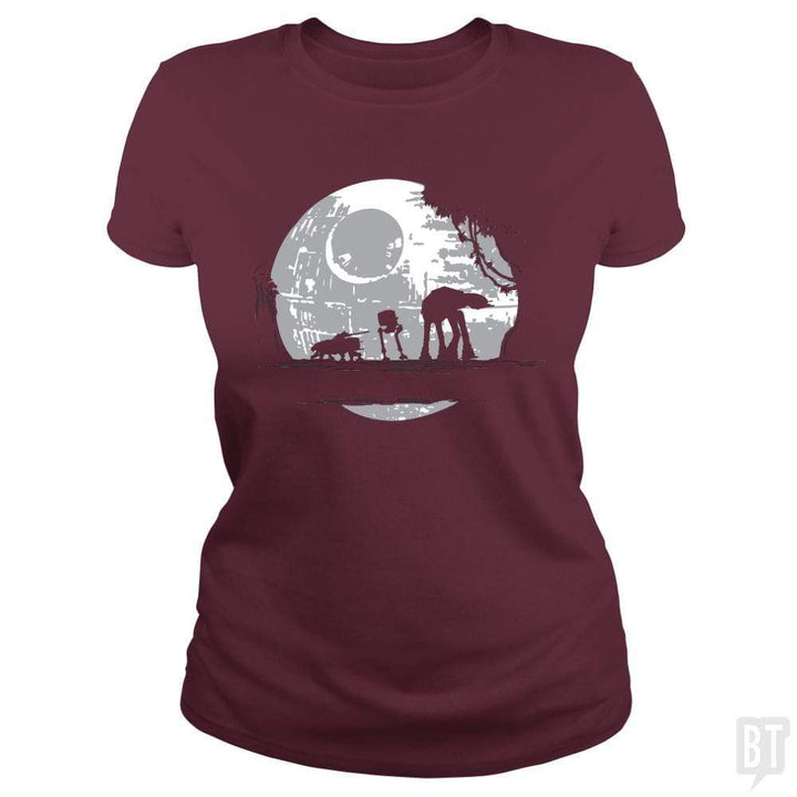 SunFrog-Busted Daletheskater Classic Ladies Tee / Maroon / S Imperial Moonwalkers