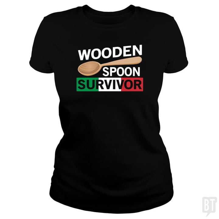 SunFrog-Busted Daniel15 Classic Ladies Tee / Black / S Funny Wooden Spoon Survivor