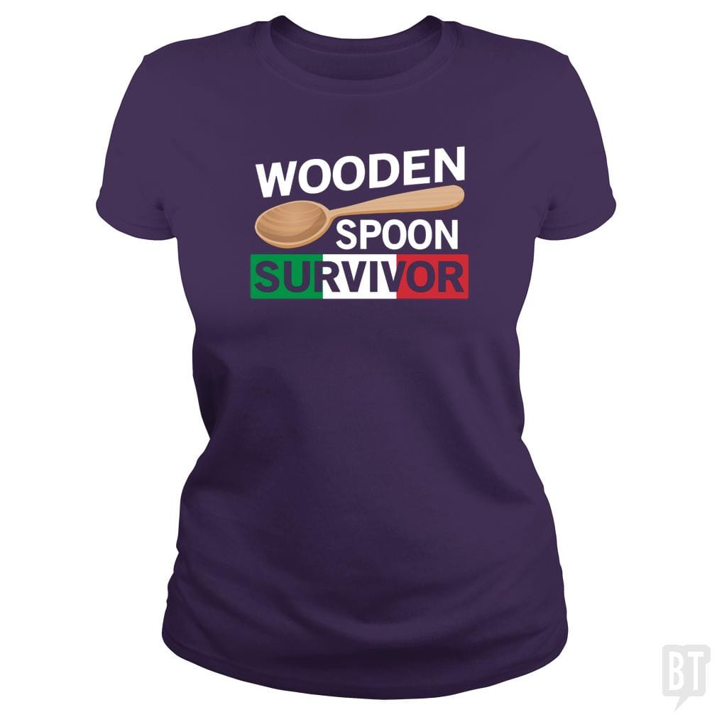 SunFrog-Busted Daniel15 Classic Ladies Tee / Purple / S Funny Wooden Spoon Survivor