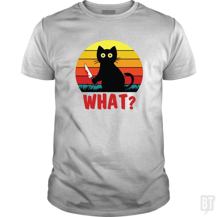 SunFrog-Busted Daniel15 Classic Guys / Unisex Tee / White / S Retro Murderous Black Psycho Cute Cat What With Kn