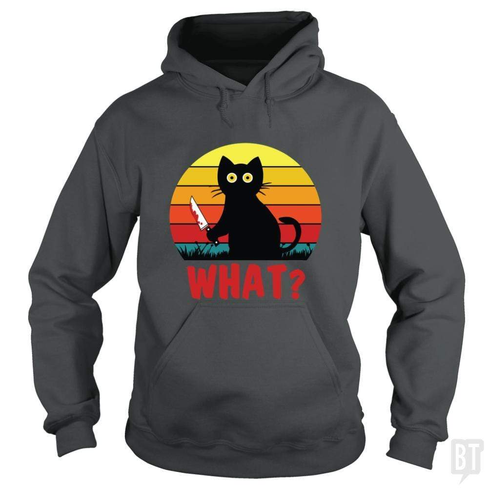 SunFrog-Busted Daniel15 Hoodie / Dark Heather / S Retro Murderous Black Psycho Cute Cat What With Kn