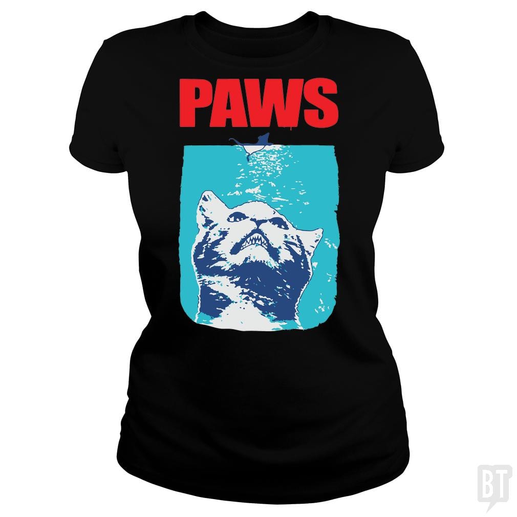 SunFrog-Busted danil Classic Ladies Tee / Black / S Funny Tee Paws Parody Tees for Cat Kitten Shark &