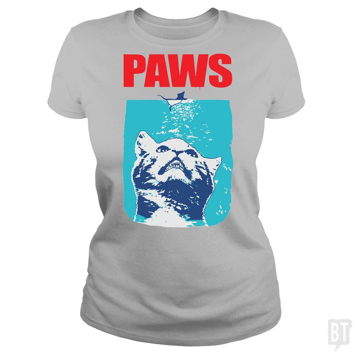 SunFrog-Busted danil Classic Ladies Tee / Sport Grey / S Funny Tee Paws Parody Tees for Cat Kitten Shark &