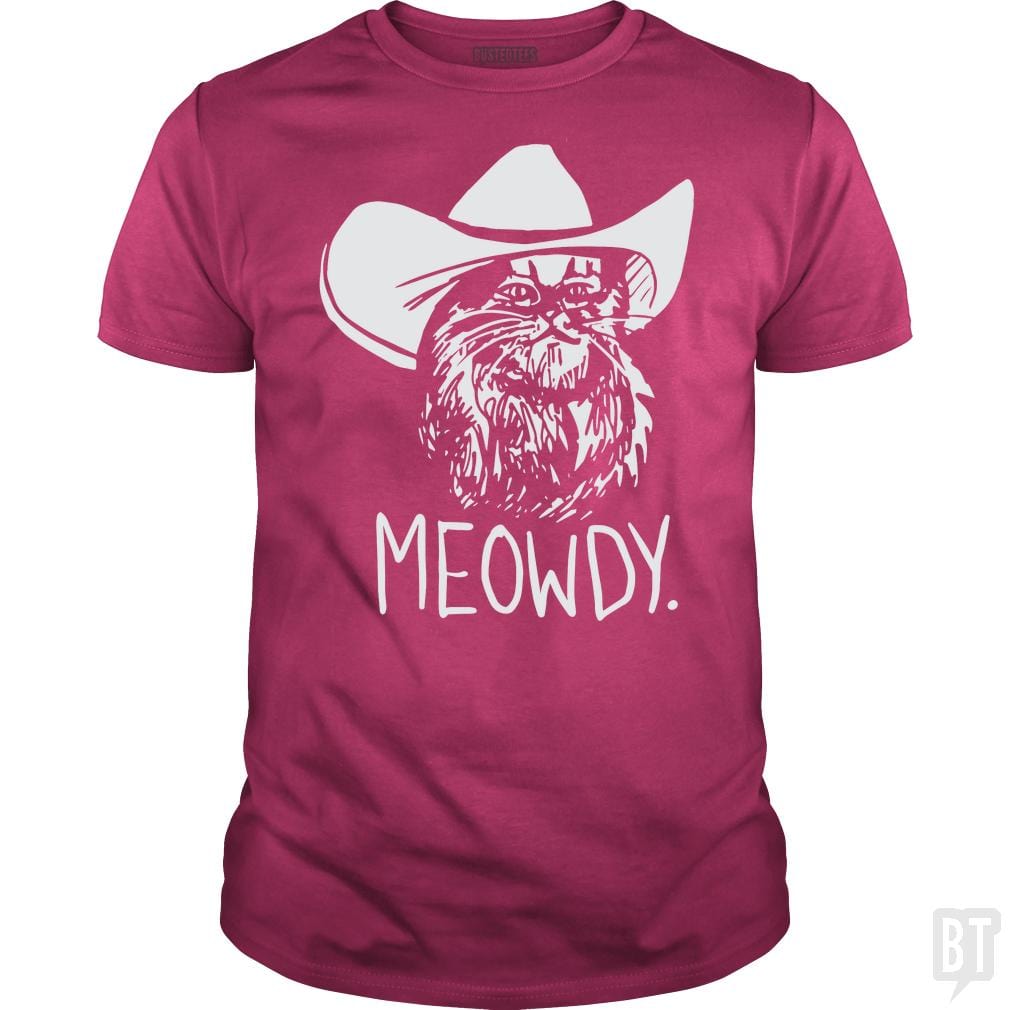 SunFrog-Busted davalemy2 Classic Guys / Unisex Tee / Heliconia / S Meowdy Texas Cat