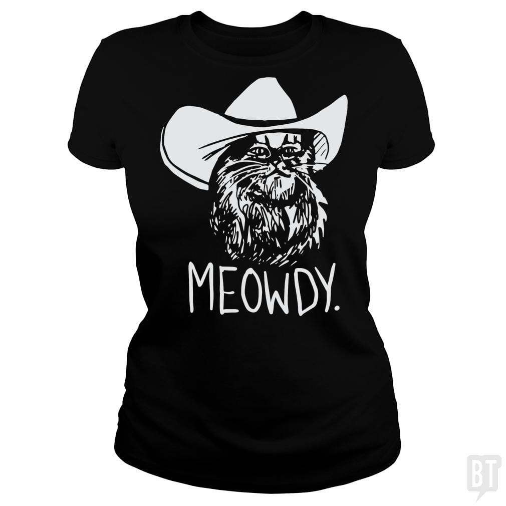 SunFrog-Busted davalemy2 Classic Ladies Tee / Black / S Meowdy Texas Cat