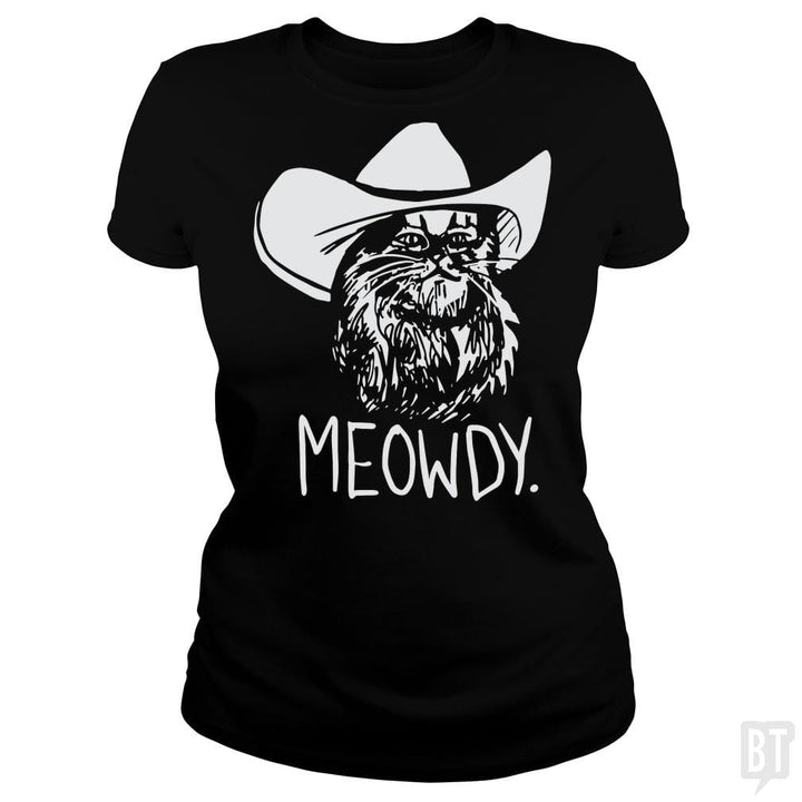 SunFrog-Busted davalemy2 Classic Ladies Tee / Black / S Meowdy Texas Cat