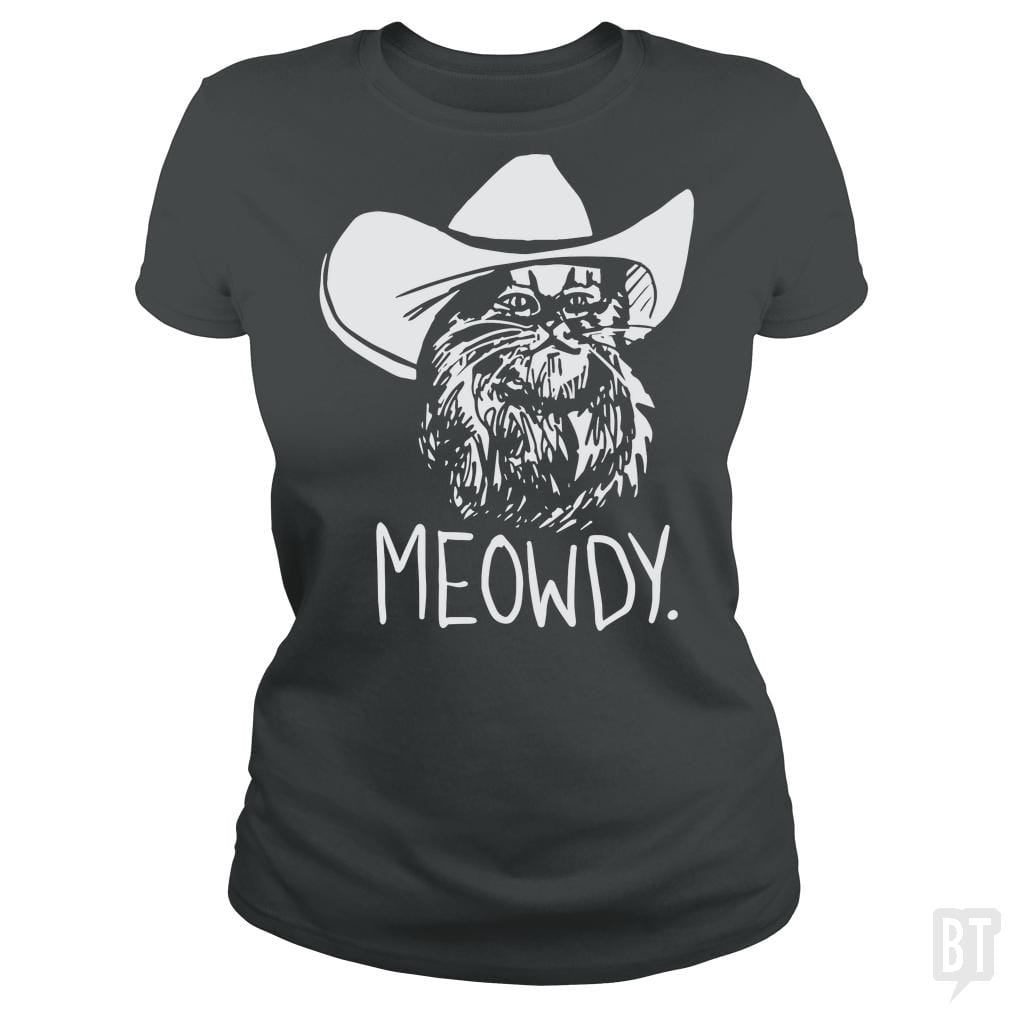 SunFrog-Busted davalemy2 Classic Ladies Tee / Dark Heather / S Meowdy Texas Cat