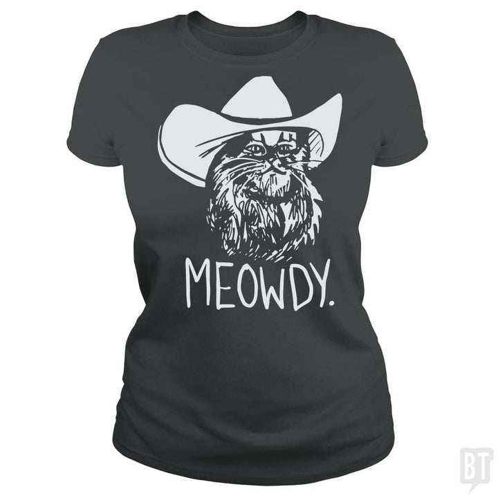 SunFrog-Busted davalemy2 Classic Ladies Tee / Dark Heather / S Meowdy Texas Cat