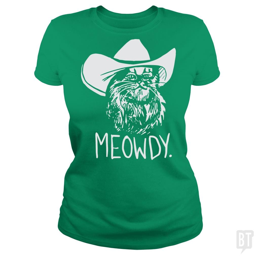 SunFrog-Busted davalemy2 Classic Ladies Tee / Irish Green / S Meowdy Texas Cat