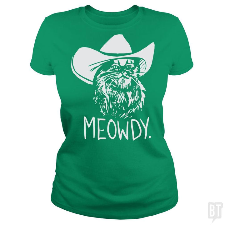 SunFrog-Busted davalemy2 Classic Ladies Tee / Irish Green / S Meowdy Texas Cat