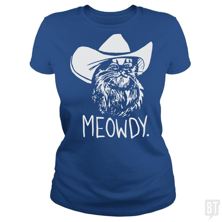 SunFrog-Busted davalemy2 Classic Ladies Tee / Royal Blue / S Meowdy Texas Cat