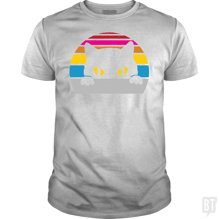 SunFrog-Busted davalemy2 Classic Guys / Unisex Tee / White / S Vintage Black Cat Lover, Retro Style Cats Gift T-S