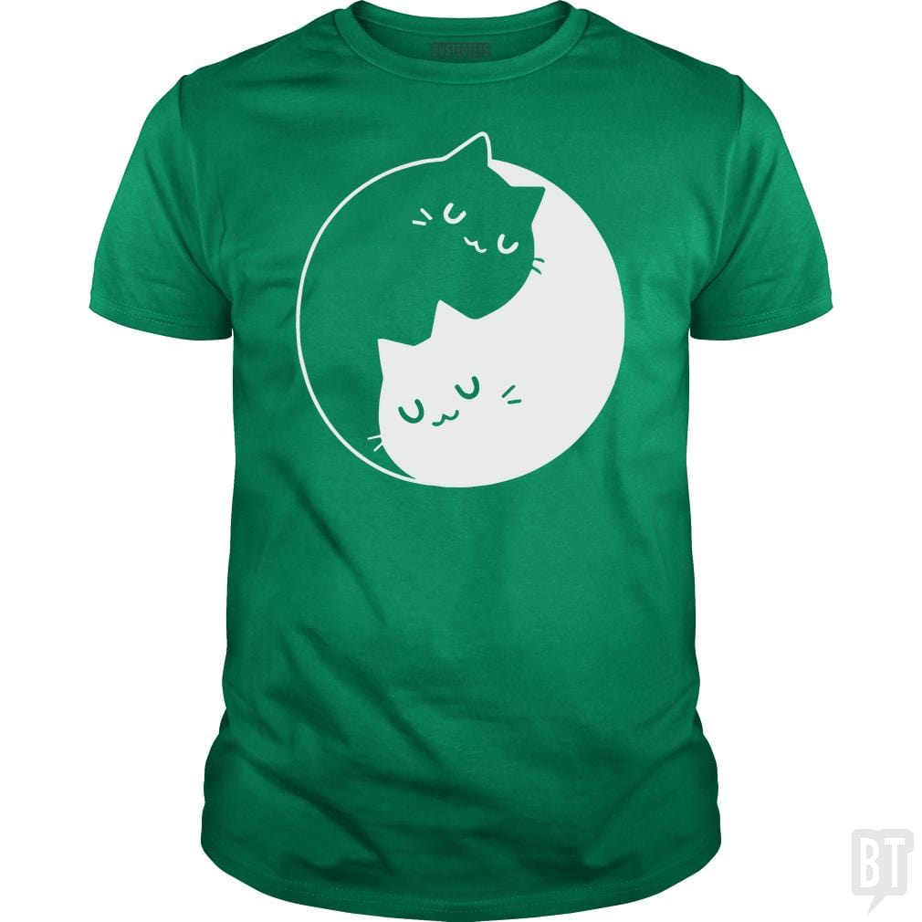 SunFrog-Busted davalemy2 Classic Guys / Unisex Tee / Irish Green / S Yin Yang Cats Shirt