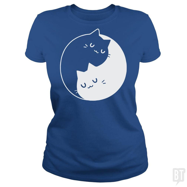 SunFrog-Busted davalemy2 Classic Ladies Tee / Royal Blue / S Yin Yang Cats Shirt
