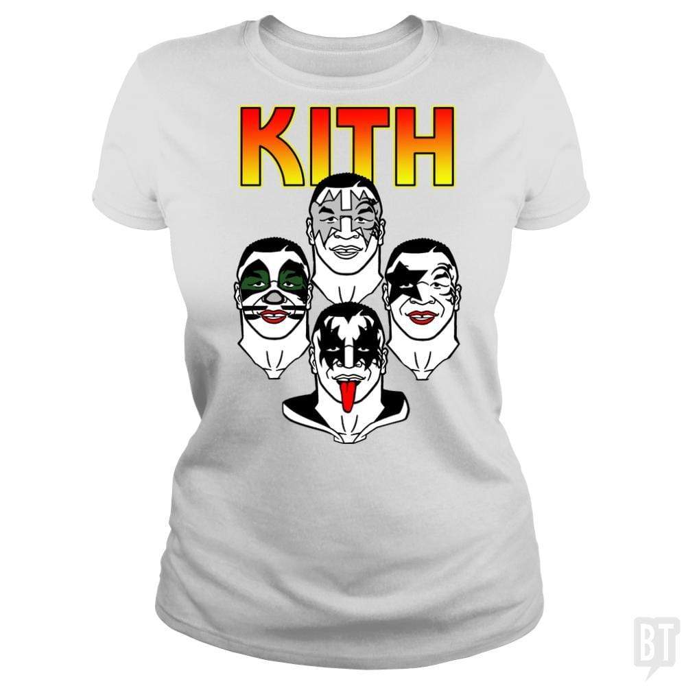 SunFrog-Busted Distroline Classic Ladies Tee / White / S KITH ROCK ROCKIN