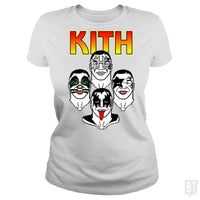 Load image into Gallery viewer, SunFrog-Busted Distroline Classic Ladies Tee / White / S KITH ROCK ROCKIN
