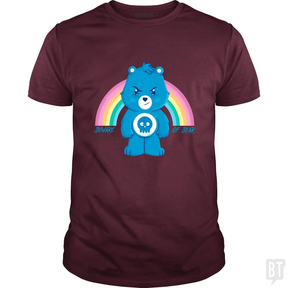 SunFrog-Busted douglasstencil Classic Guys / Unisex Tee / Maroon / S Beware of Bear