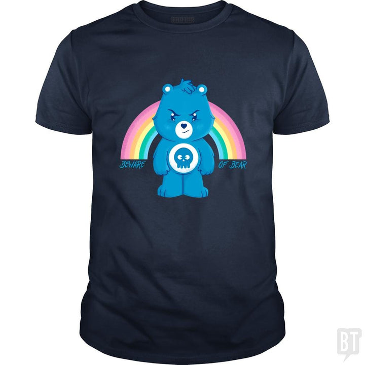 SunFrog-Busted douglasstencil Classic Guys / Unisex Tee / Navy Blue / S Beware of Bear