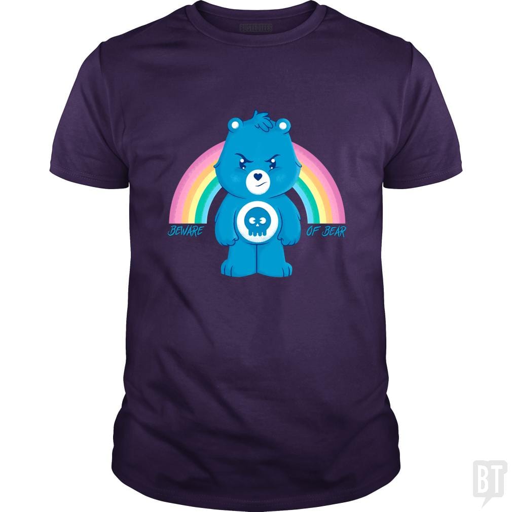 SunFrog-Busted douglasstencil Classic Guys / Unisex Tee / Purple / S Beware of Bear