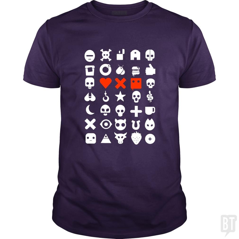 SunFrog-Busted douglasstencil Classic Guys / Unisex Tee / Purple / S love dead and robots white