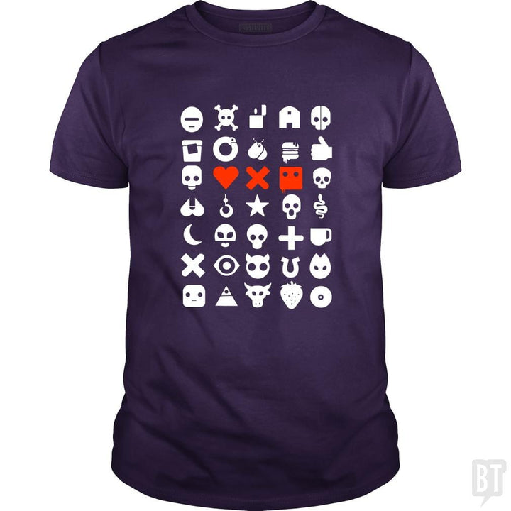 SunFrog-Busted douglasstencil Classic Guys / Unisex Tee / Purple / S love dead and robots white