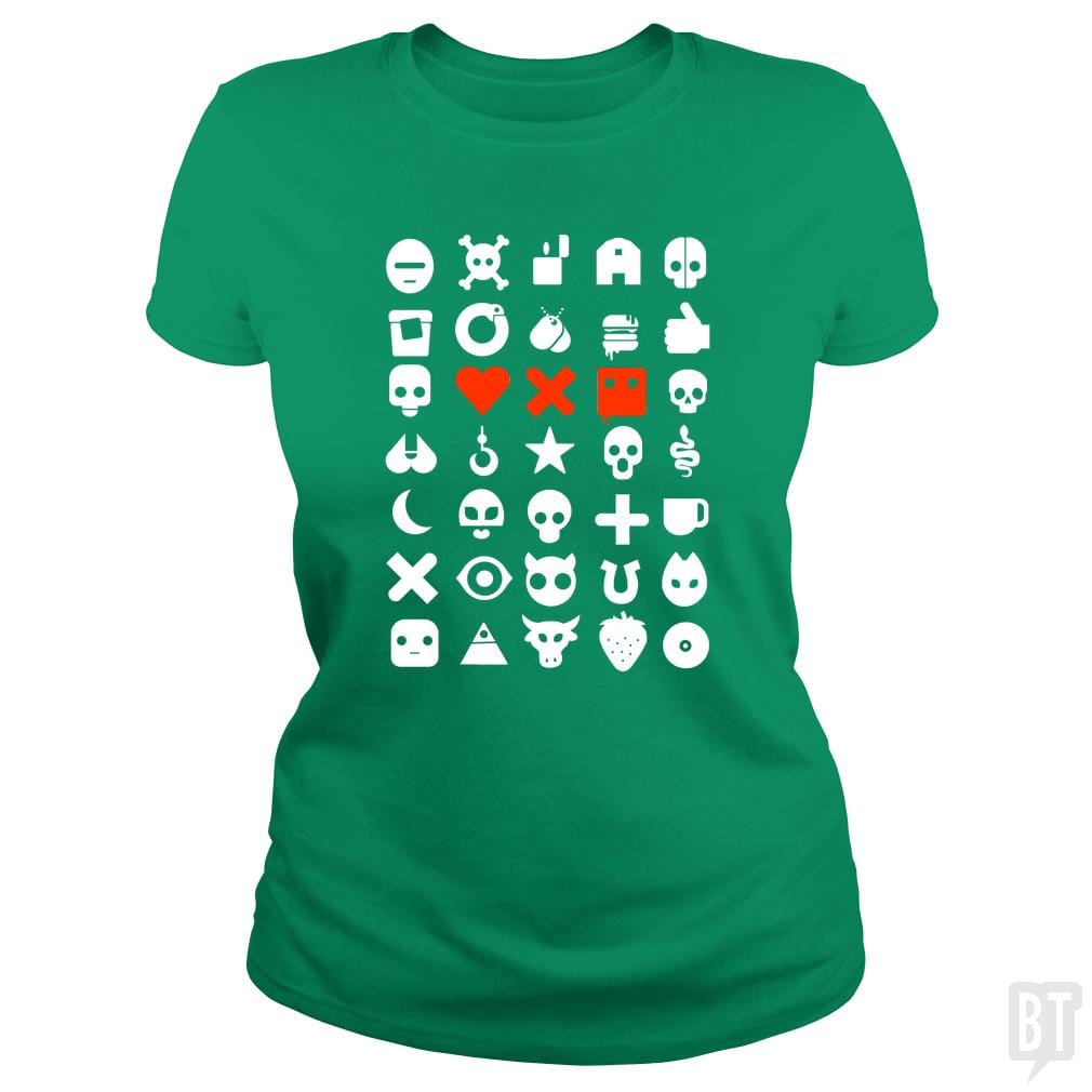 SunFrog-Busted douglasstencil Classic Ladies Tee / Irish Green / S love dead and robots white