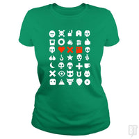 Load image into Gallery viewer, SunFrog-Busted douglasstencil Classic Ladies Tee / Irish Green / S love dead and robots white
