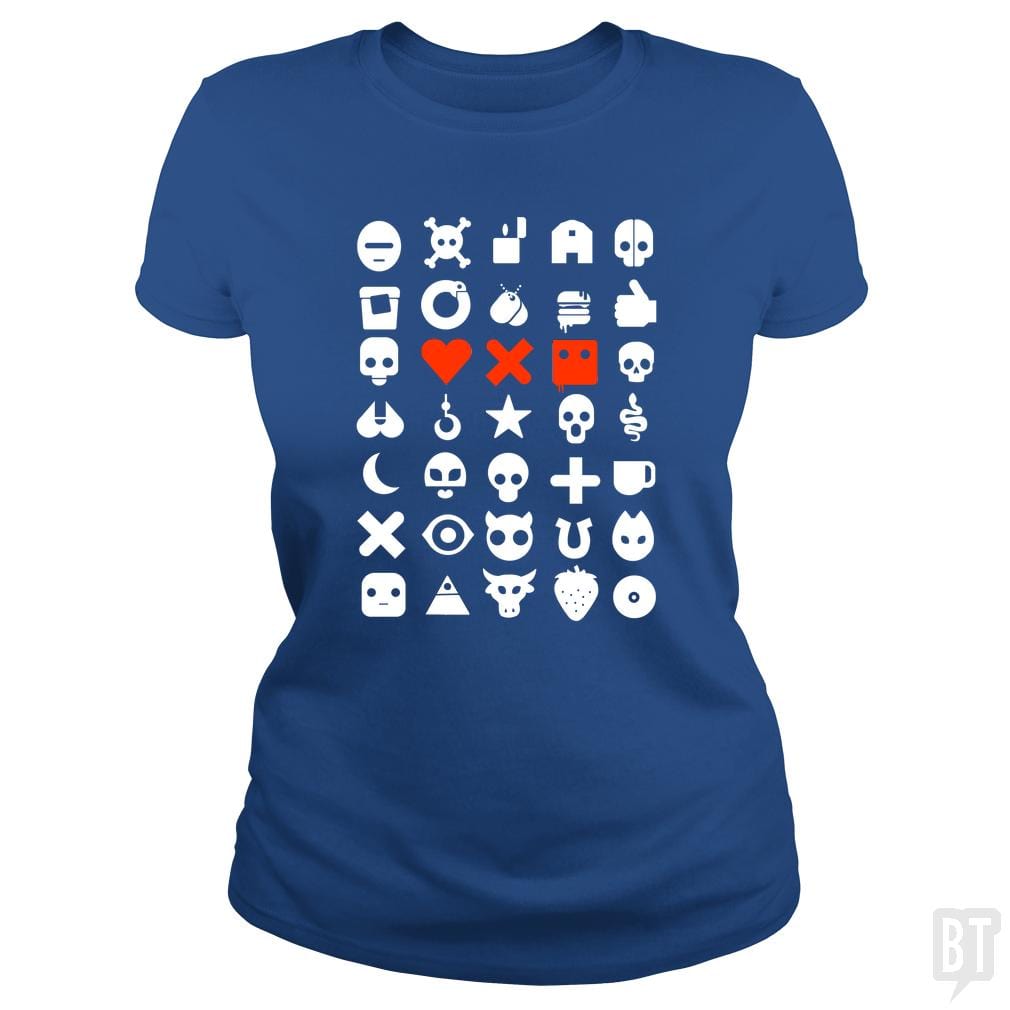 SunFrog-Busted douglasstencil Classic Ladies Tee / Royal Blue / S love dead and robots white