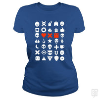 Load image into Gallery viewer, SunFrog-Busted douglasstencil Classic Ladies Tee / Royal Blue / S love dead and robots white
