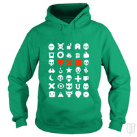 Load image into Gallery viewer, SunFrog-Busted douglasstencil Hoodie / Irish Green / S love dead and robots white
