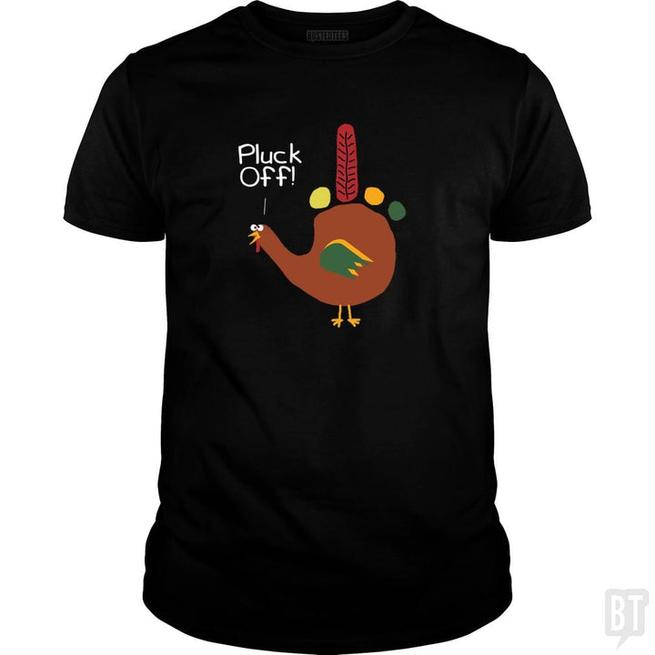 SunFrog-Busted Dwarmuth Classic Guys / Unisex Tee / Black / S Pluck Off Hand Turkey