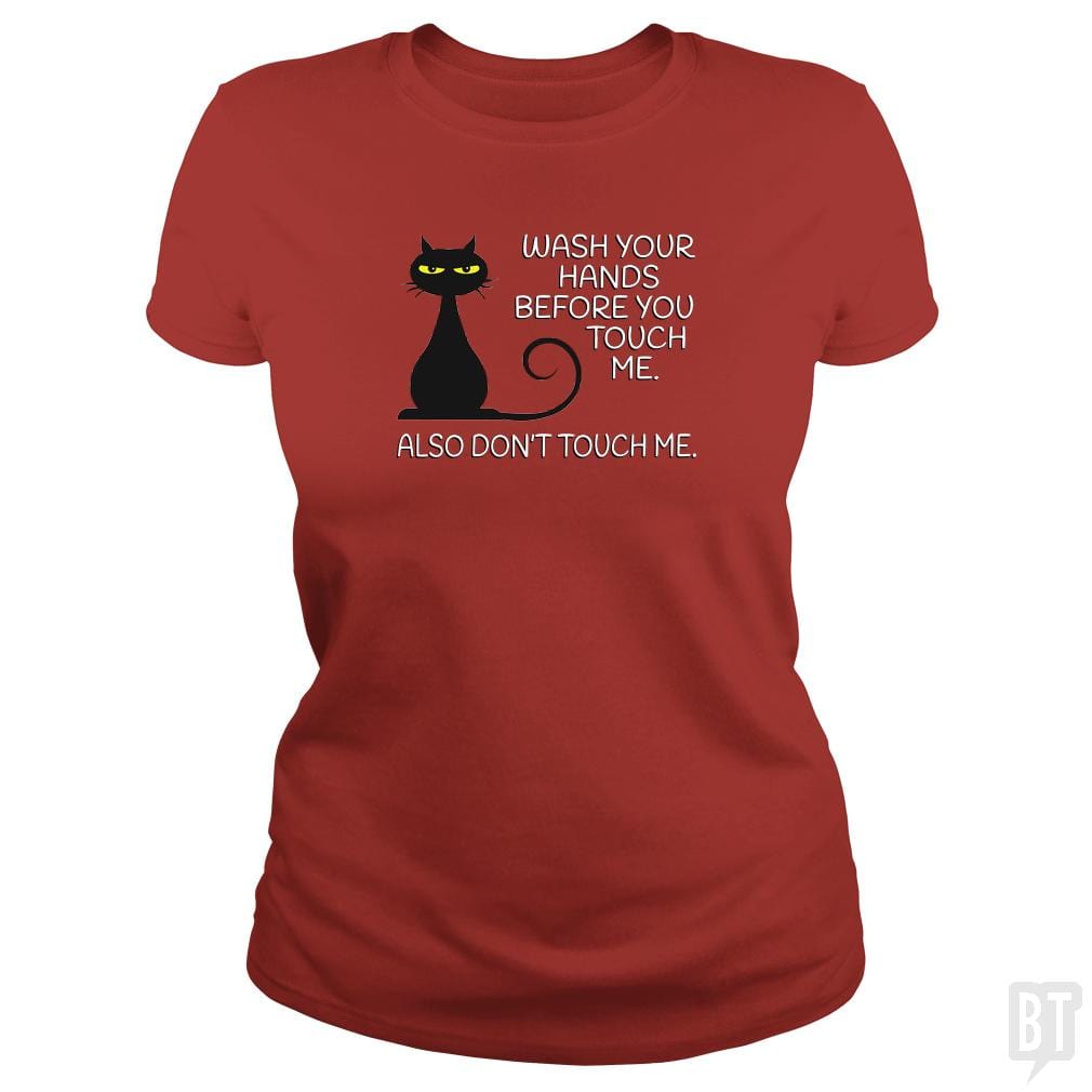 SunFrog-Busted Dwarmuth Classic Ladies Tee / Red / S Wash Your Hands Before You Touch Me. Also Don't