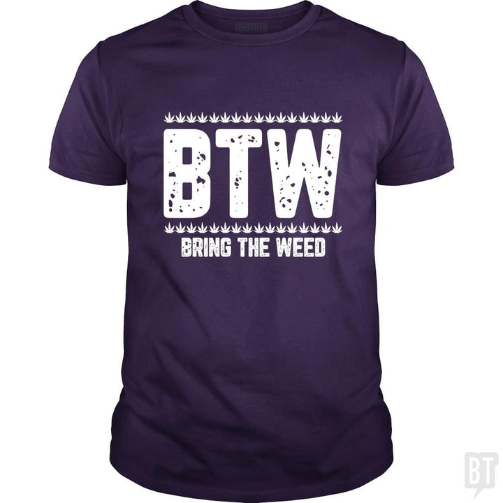 SunFrog-Busted Edible Loving Weedologist Classic Guys / Unisex Tee / Purple / S Bring The Weed