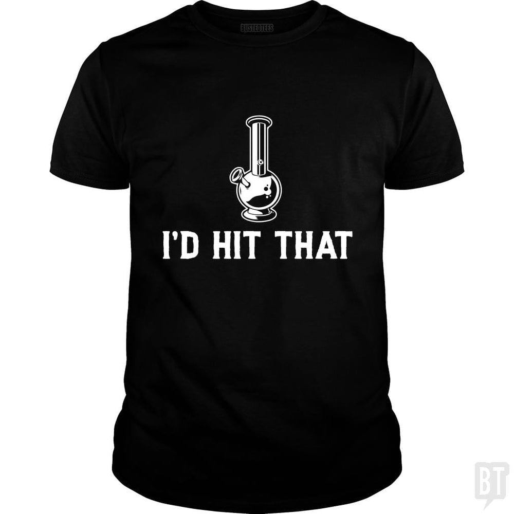 SunFrog-Busted Edible Loving Weedologist Classic Guys / Unisex Tee / Black / S I'd Hit That