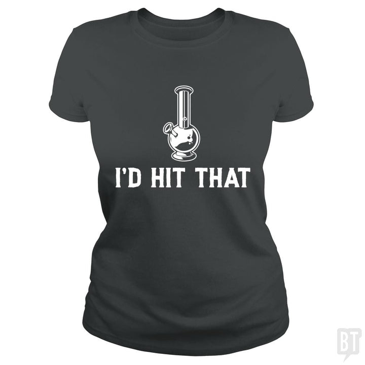 SunFrog-Busted Edible Loving Weedologist Classic Ladies Tee / Dark Heather / S I'd Hit That